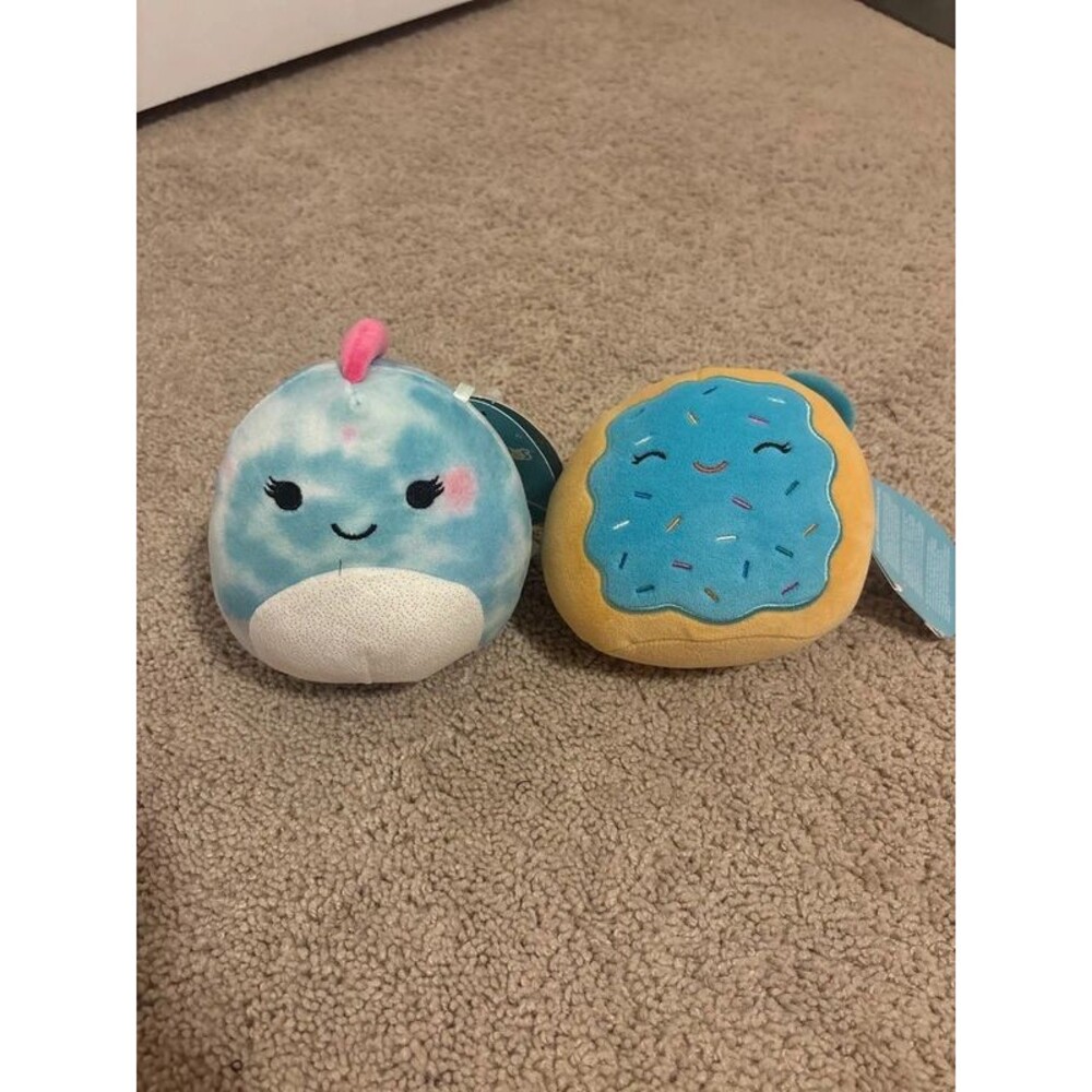 Squishmallows- Chameleon & Blue Donut Plush Bundle